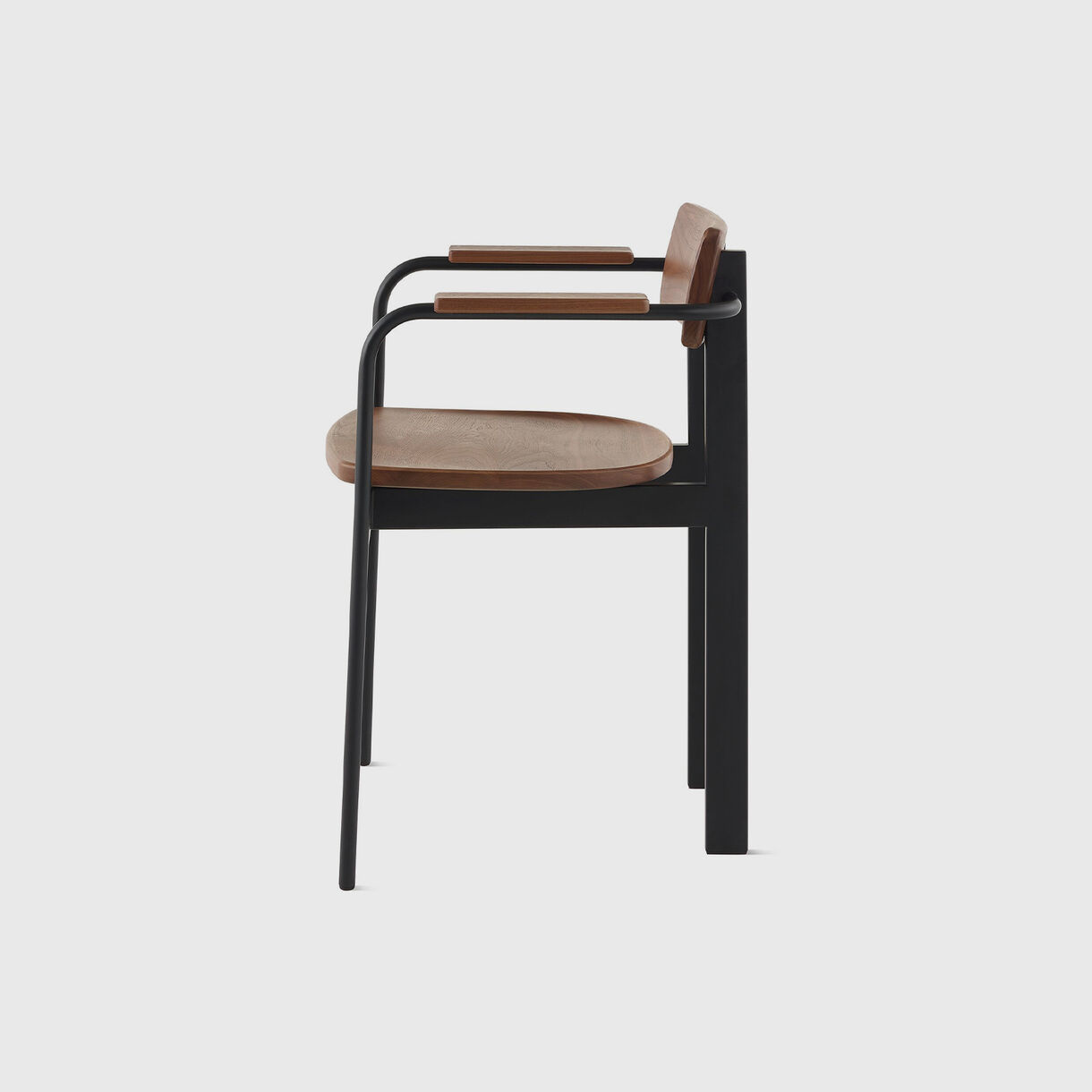 Betwixt Chair with Arms, Walnut & Black