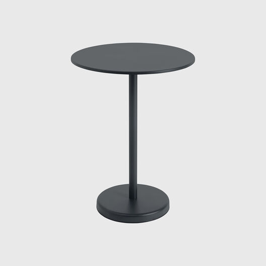 Linear Steel Round Counter Height Table, Anthracite