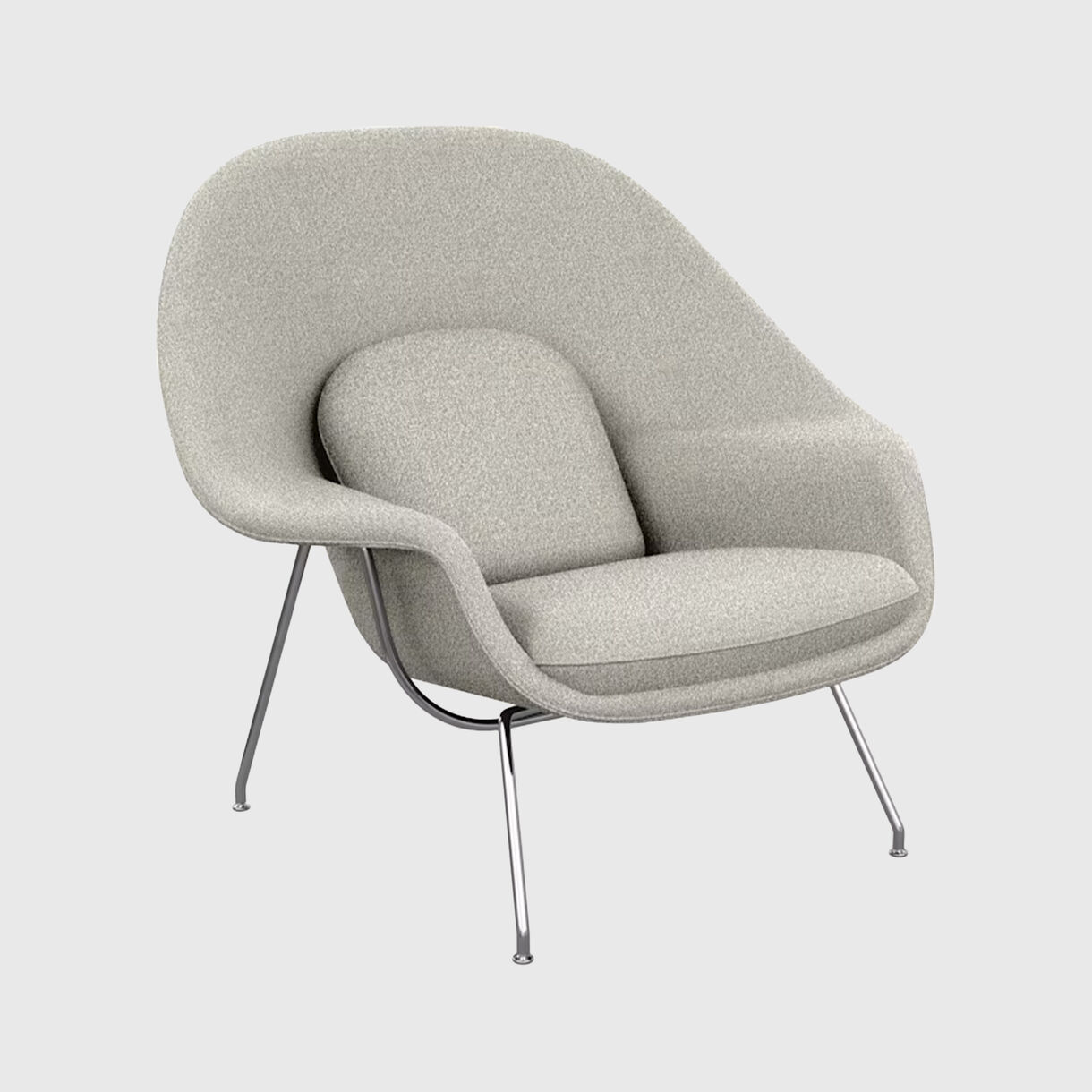 Womb Chair, Relax, Ivory, Chrome