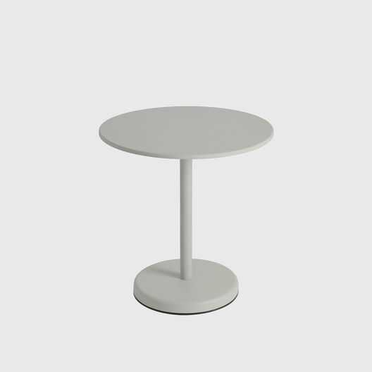 Linear Steel Round Cafe Table, Grey