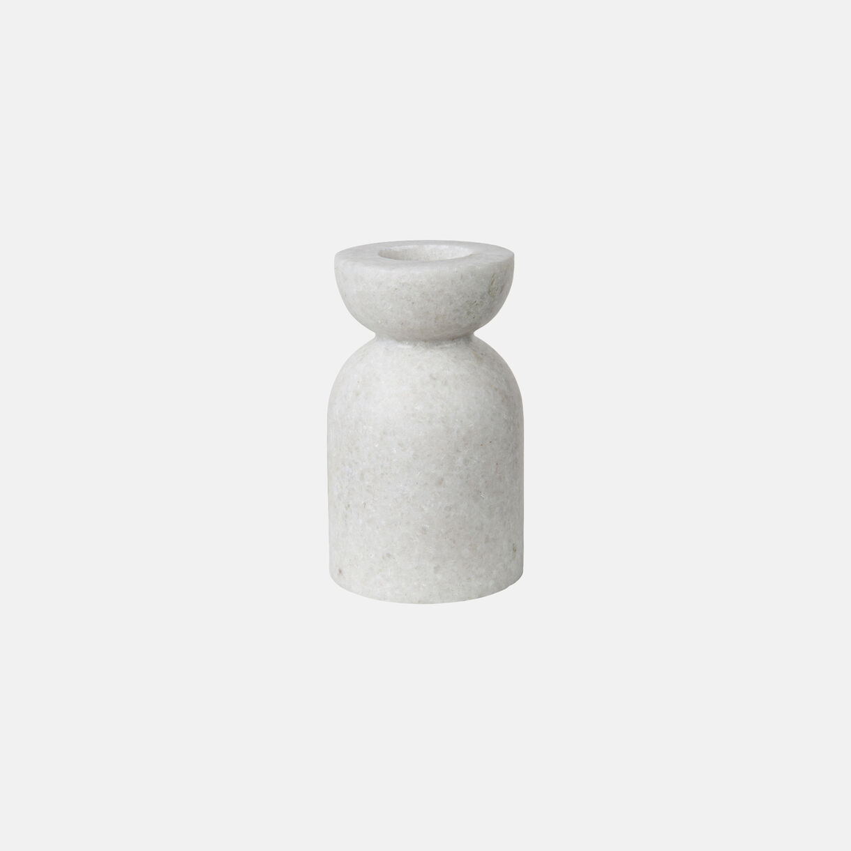 Stone Stacking Candleholder, White Marble
