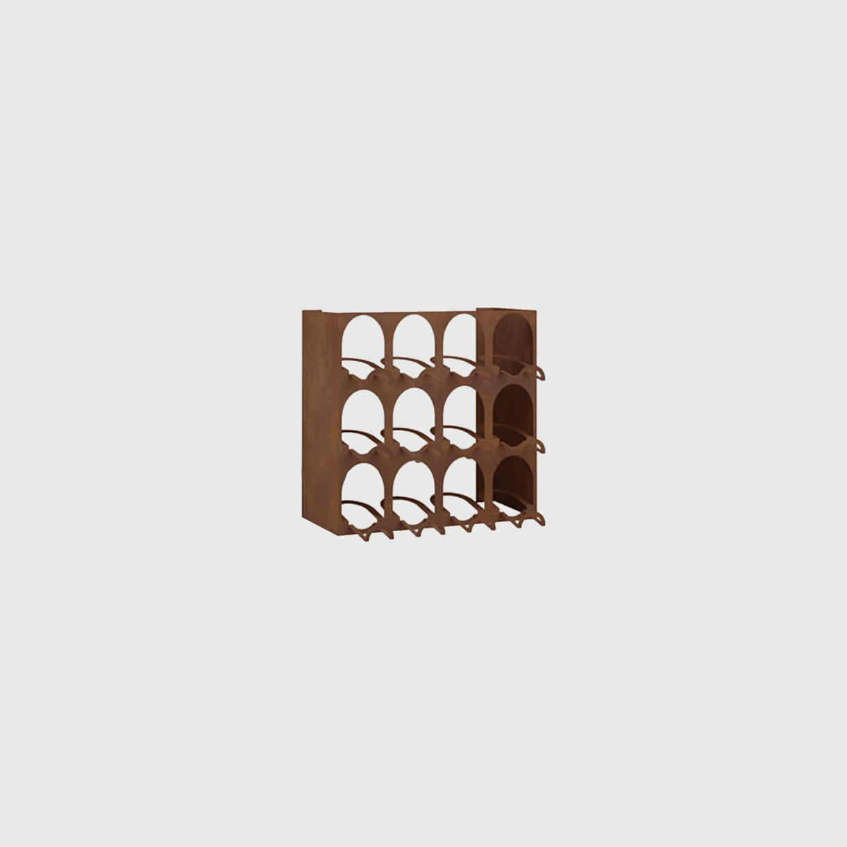 Libreria del Vino, 12 Bottle, Horizontal, Corten