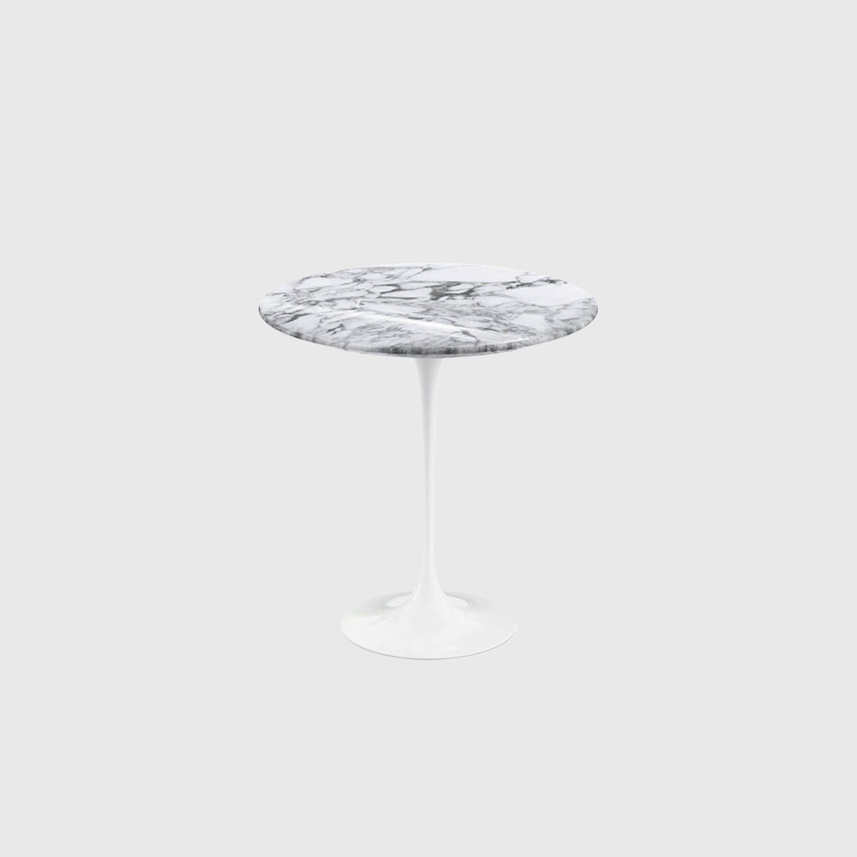 Saarinen Side Table, Round, Arabescato Marble