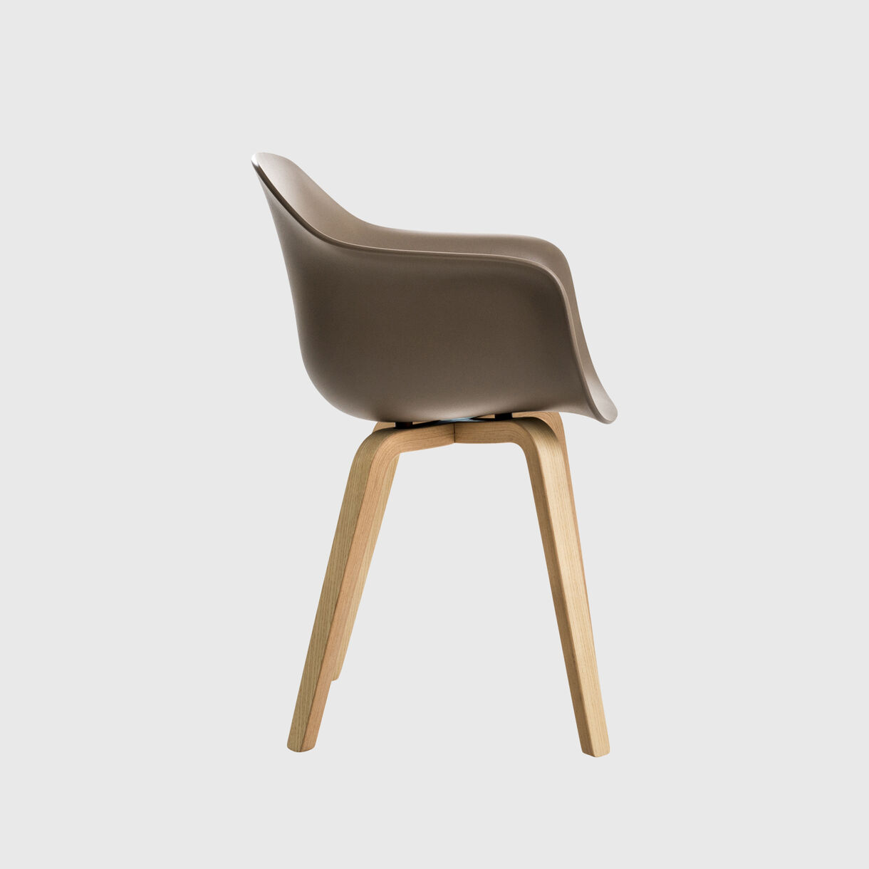 Substance Armchair, Plywood Legs, Grey Beige, Ash Natural