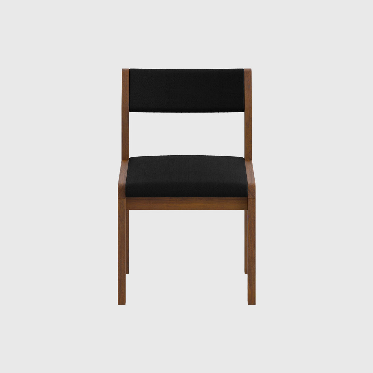 Alde Side Chair, Chocolate Oak, Loupo Black