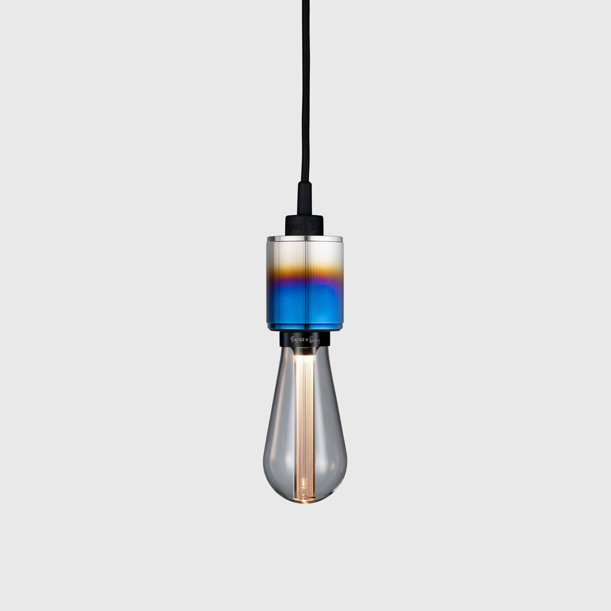 Heavy Metal Pendant, Linear, Burnt Steel