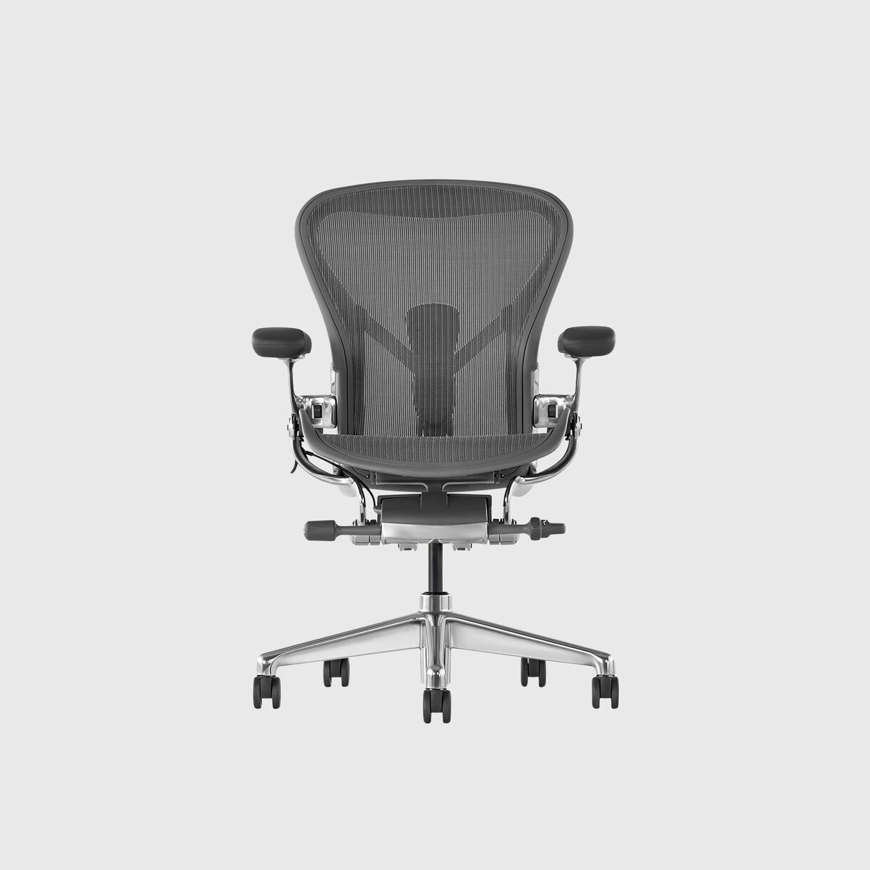 Aeron Chair, Size B, Carbon Aluminium