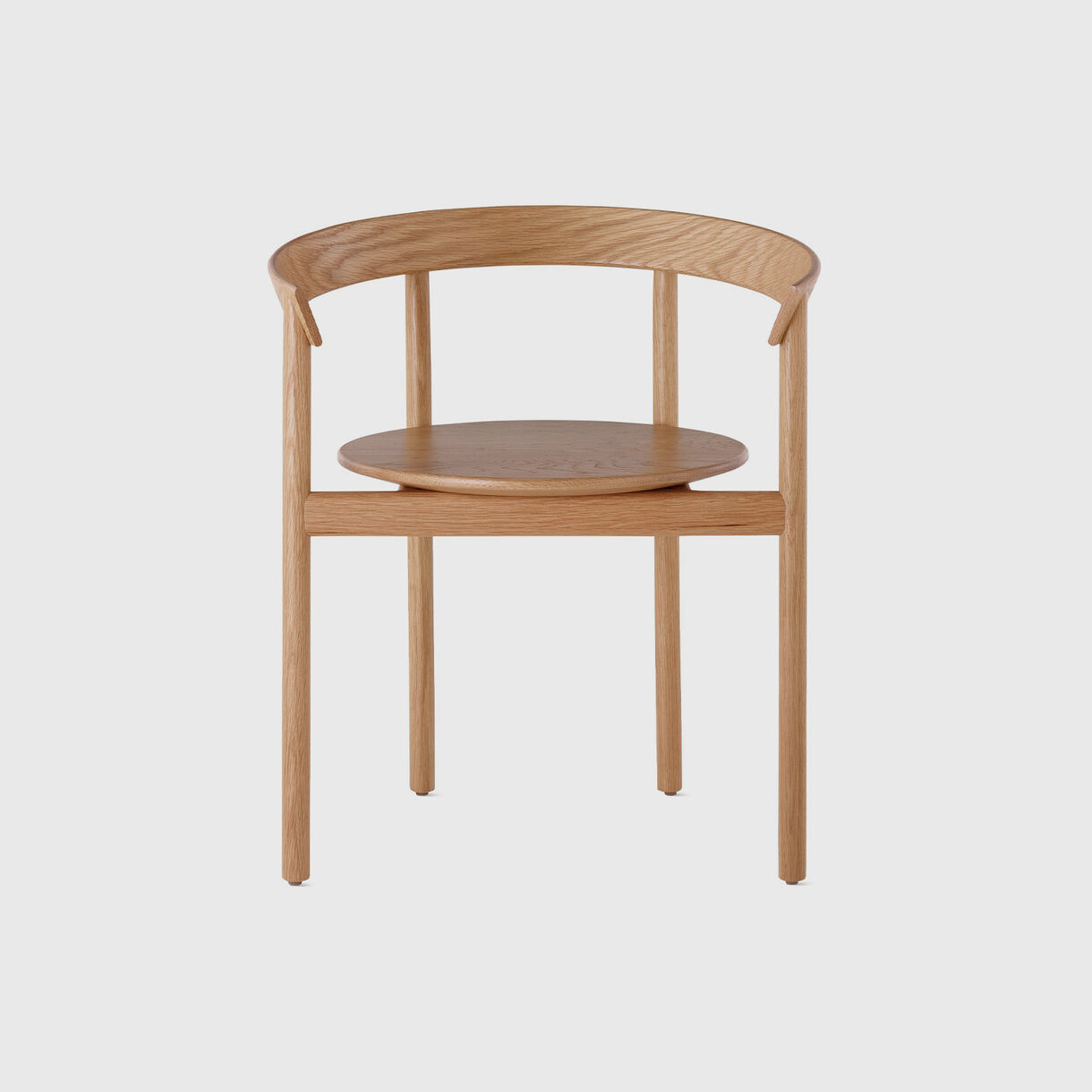 Comma Chair with Arms, White Oak