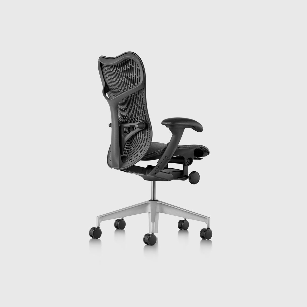 Mirra 2 Work Chair - Butterfly Suspension Graphite, Polished Aluminium Base - Fully Adjustable Arms