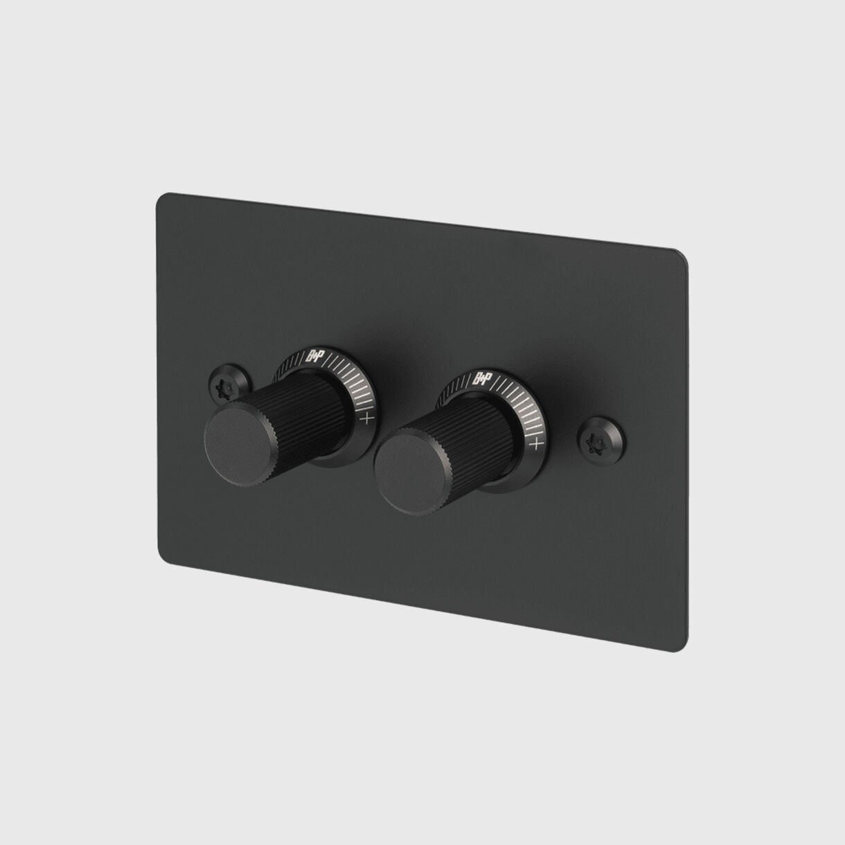2G Dimmer Switch, Linear, Horizontal, Black