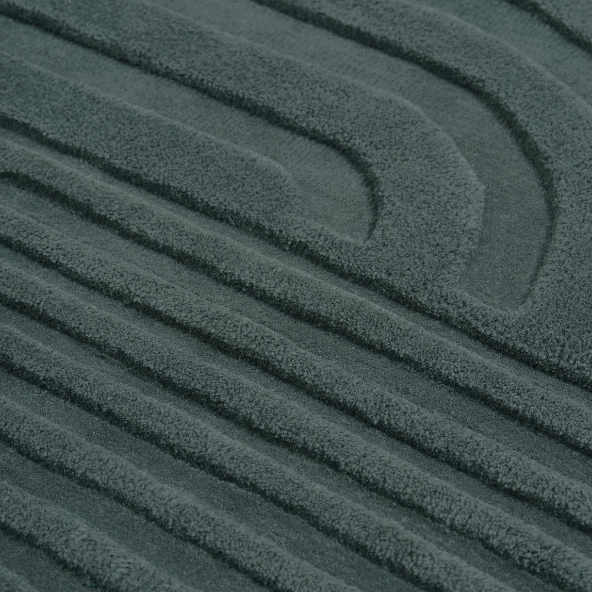 Relevo Rug, Dark Green