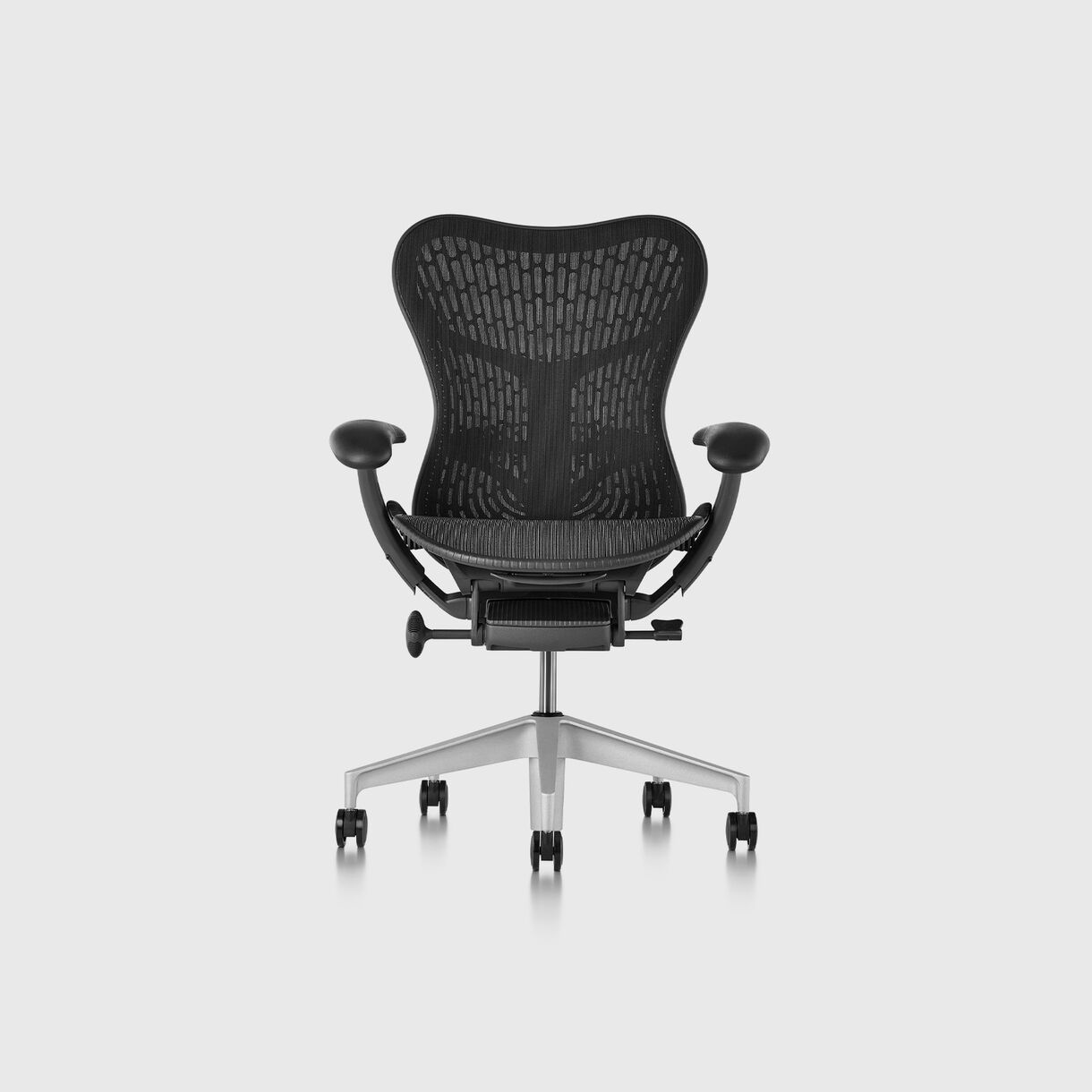Mirra 2 Work Chair - Butterfly Suspension Graphite, Polished Aluminium Base - Fully Adjustable Arms