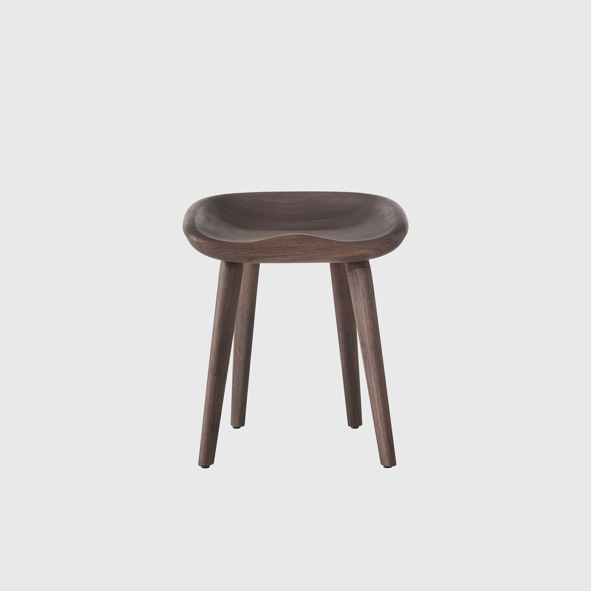 Tractor Stool, Low Stool Height, Walnut, Black Oiled