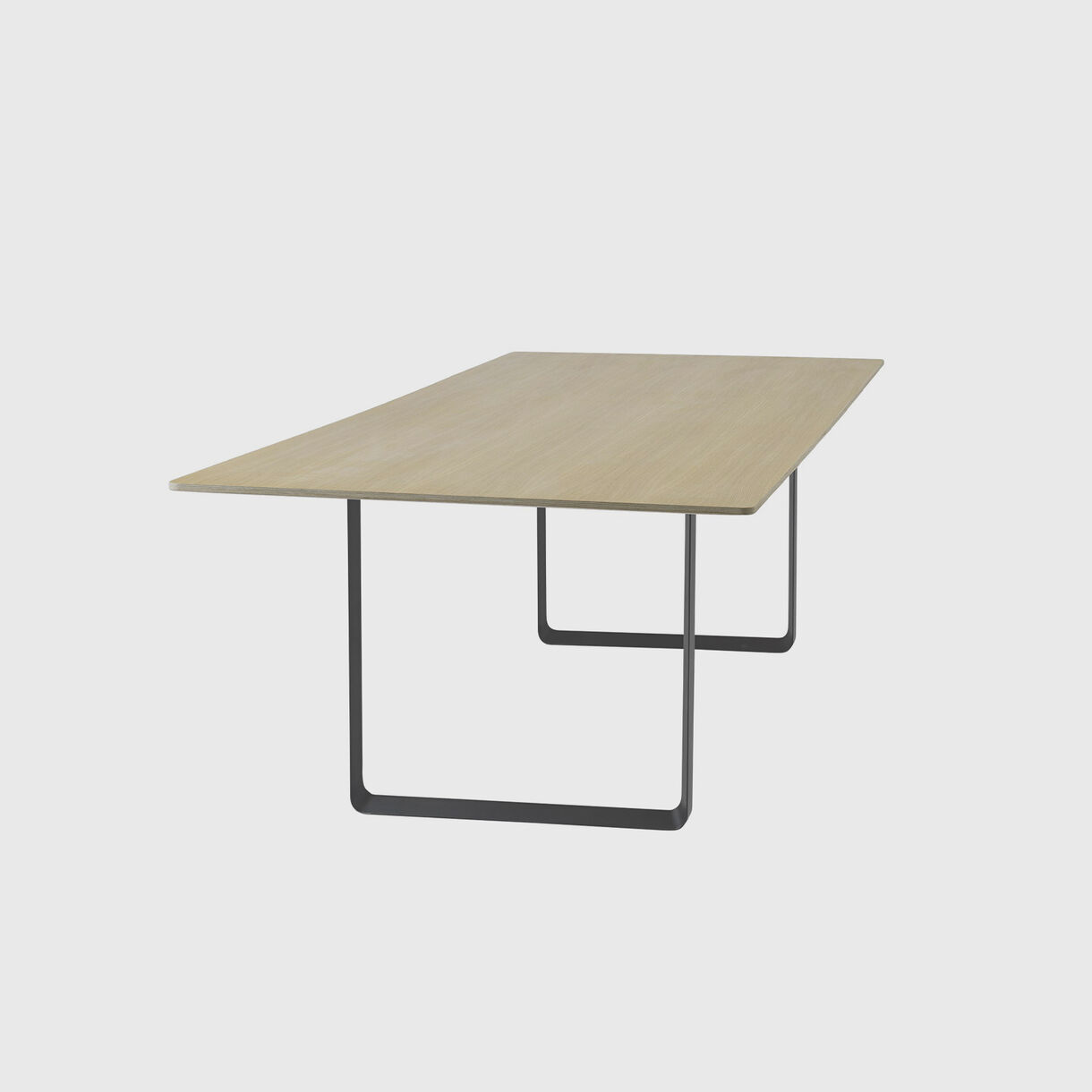 70/70 Table, 2950 x 1080, Black & Oak