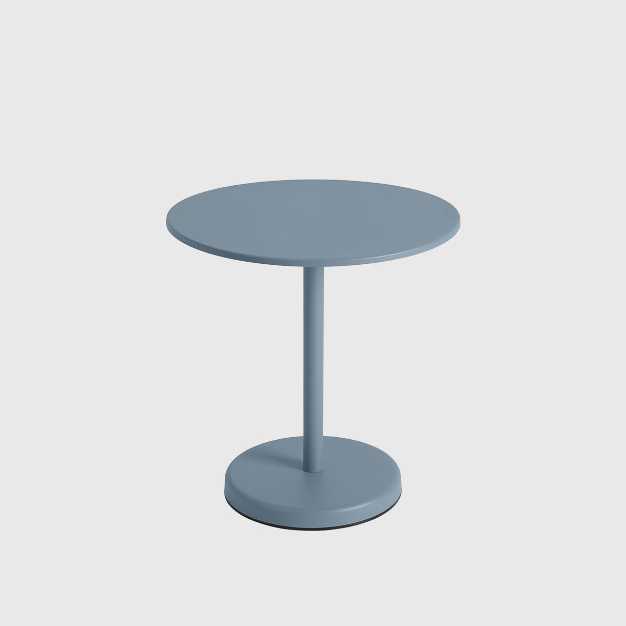 Linear Steel Round Cafe Table, Pale Blue