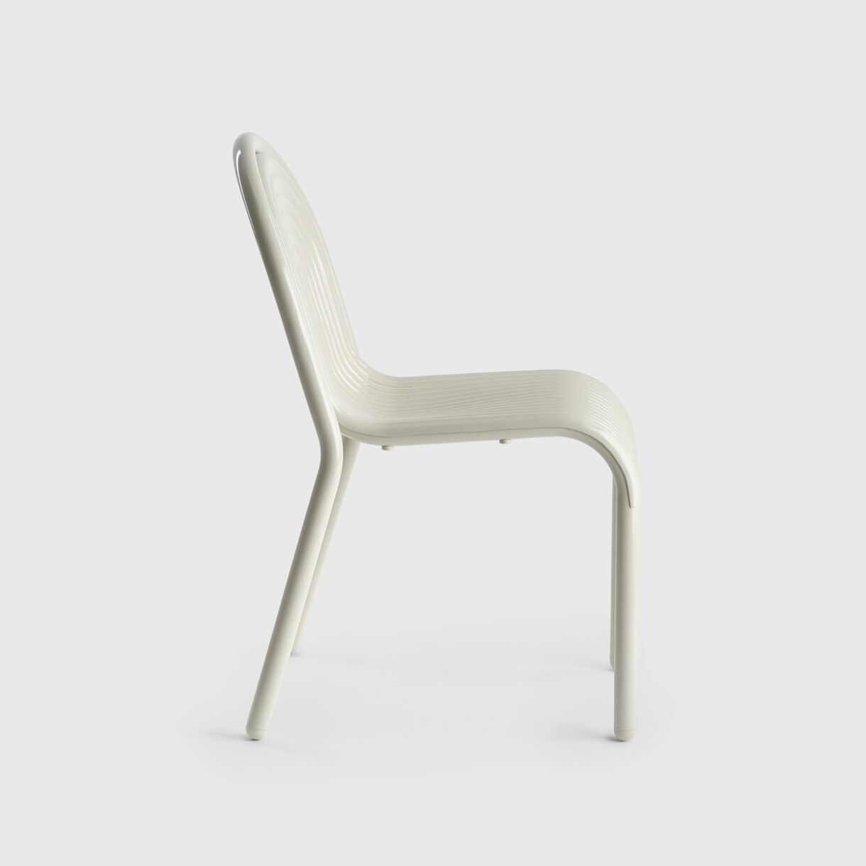Groove Side Chair, Putty
