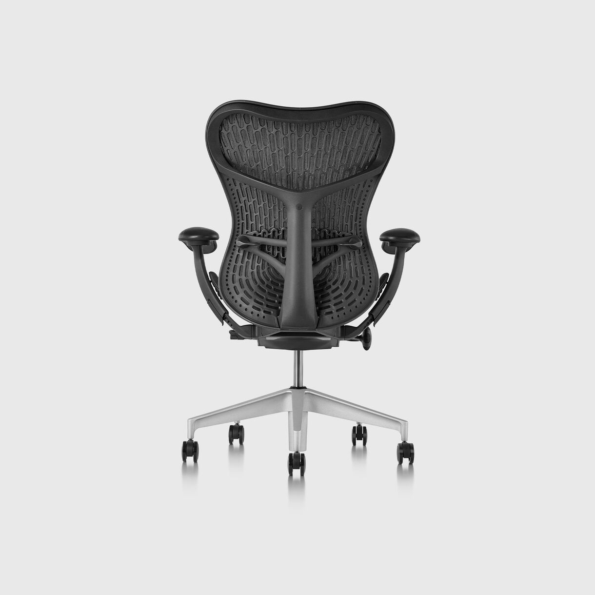 Mirra 2 Work Chair - Butterfly Suspension Graphite, Polished Aluminium Base - Fully Adjustable Arms