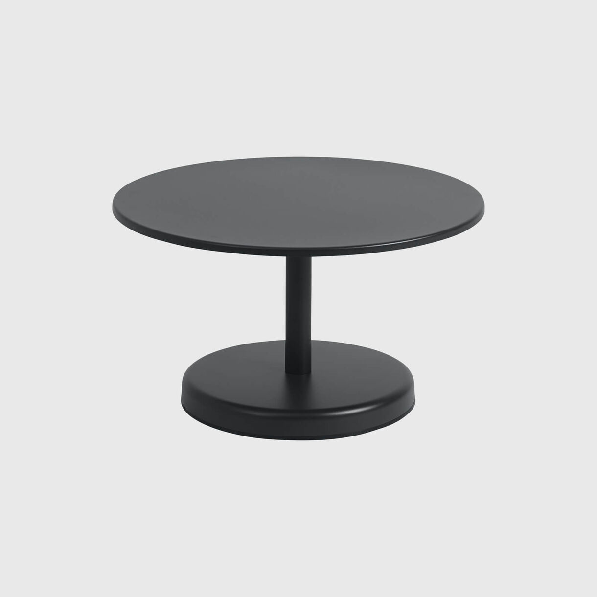 Linear Steel Coffee Table, Low Black