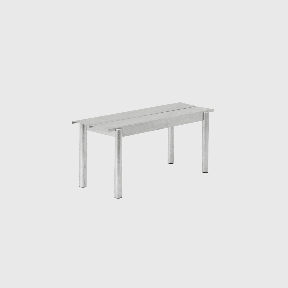 Linear Steel Bench, Short, Warm Galvanized