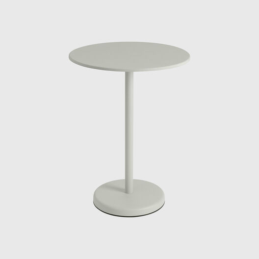 Linear Steel Round Counter Height Table, Grey