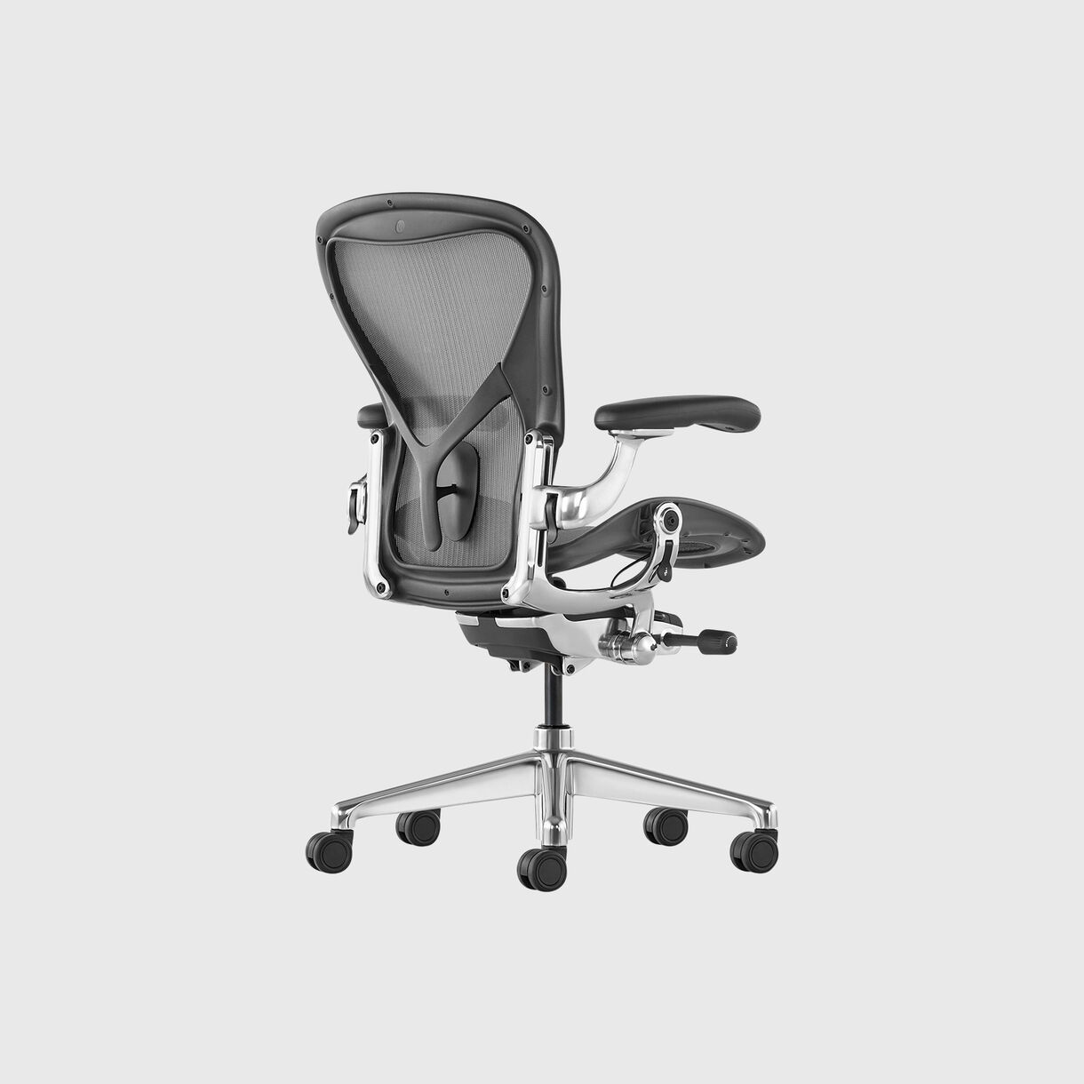 Aeron Chair, Size B, Graphite, Polished Aluminium
