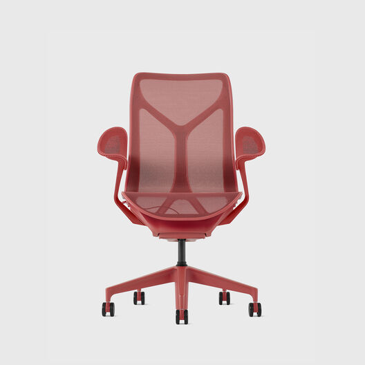 Cosm Chair, Canyon, Mid Back, Leaf Arms