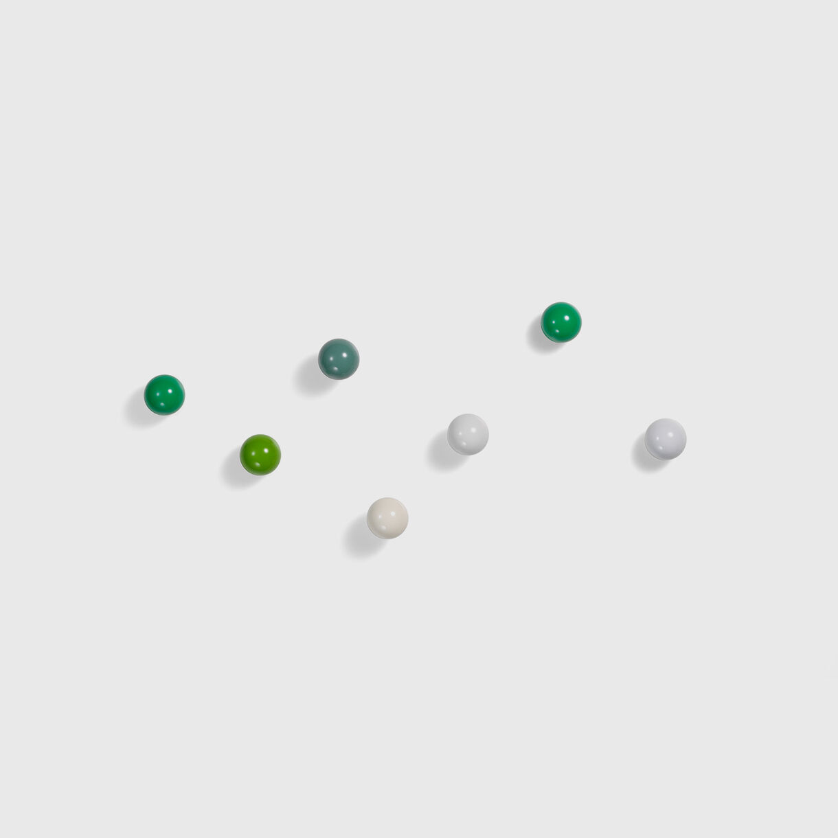 Coat Dots, White & Green, Group