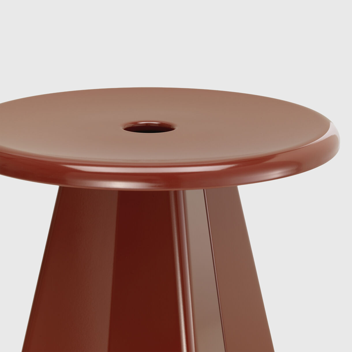 Tabouret Metallique, Japanese red powder-coated (06)