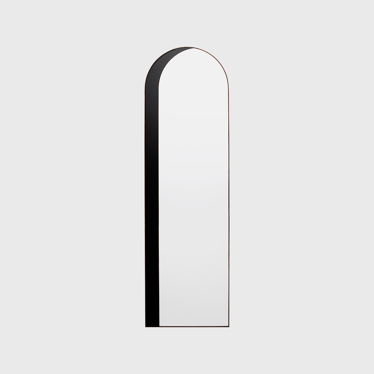 Slim Archway Mirror, Black & Clear