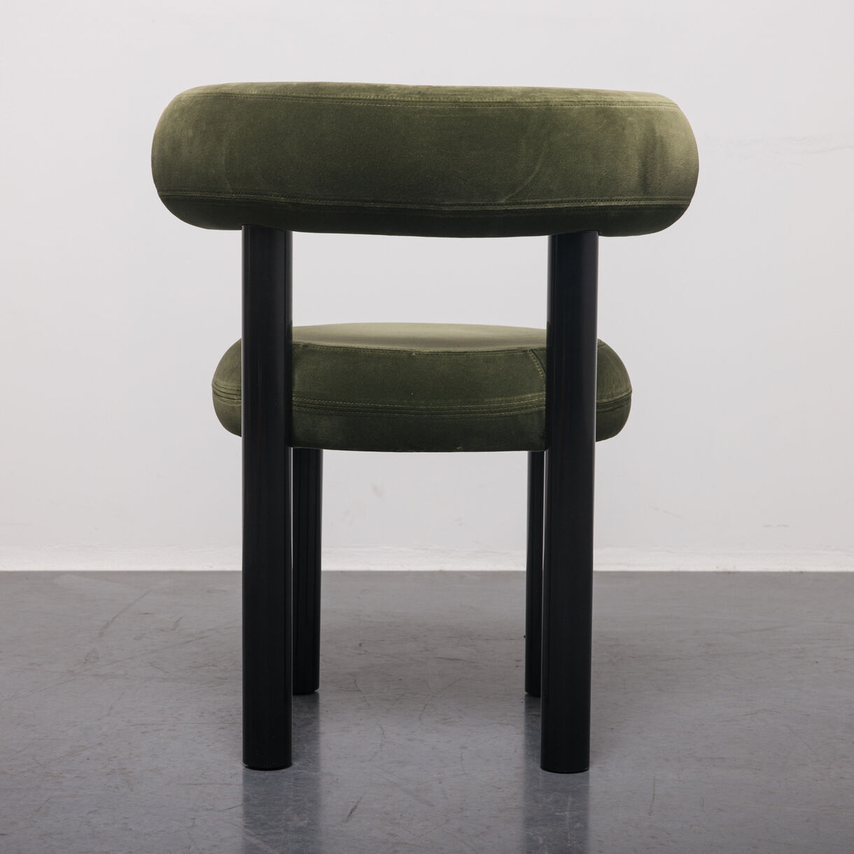 Fat Dining Chair, Black Steel and Hero 2 Upholstery