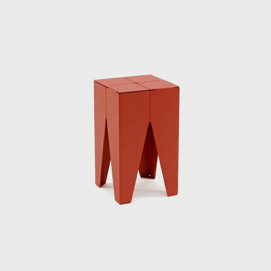 Backenzahn&trade; Steel Side Table, Vermilion Powder Coat