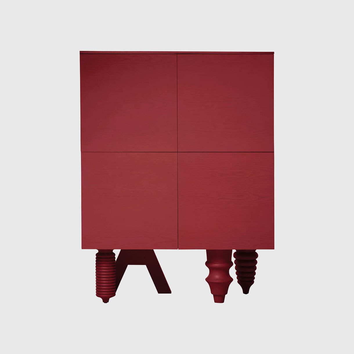 Multileg Bar Cabinet, Red