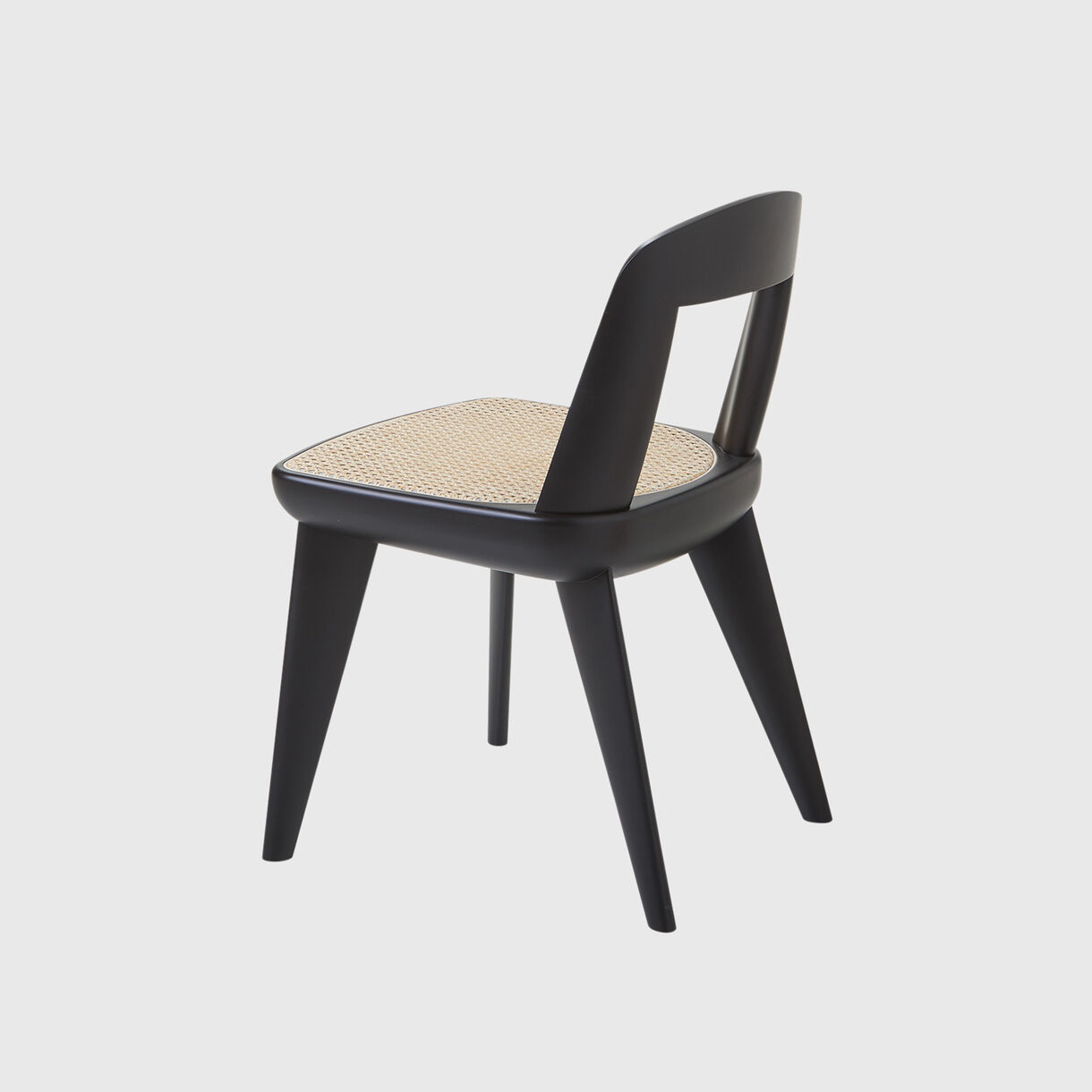 Brutus Chair Cane, Ebonized Beech, Natural Vienna Cane