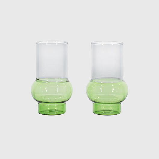 Bump Tall Glasses, Green