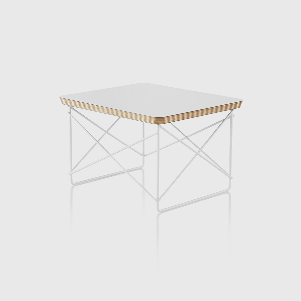Eames Wire Base Low Table, White