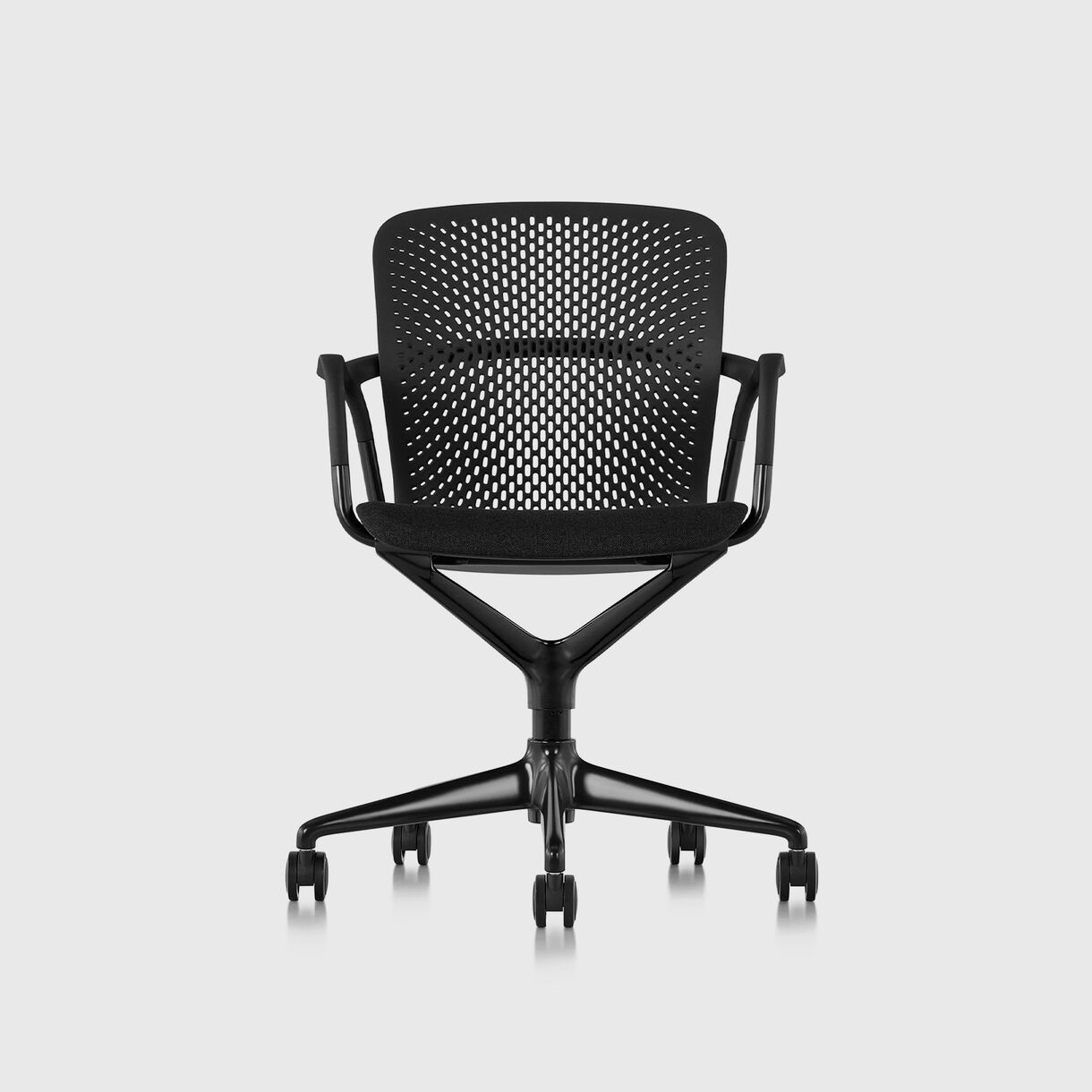 Keyn Chair, 5-Star Base, Black & Medley Cinder