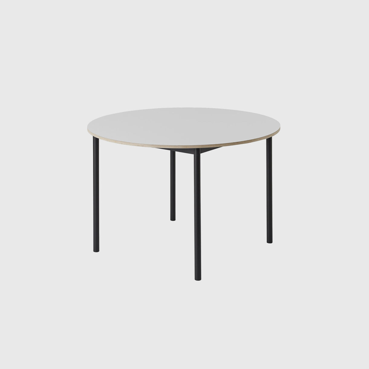Base Round Table, 1100mm, White & Black