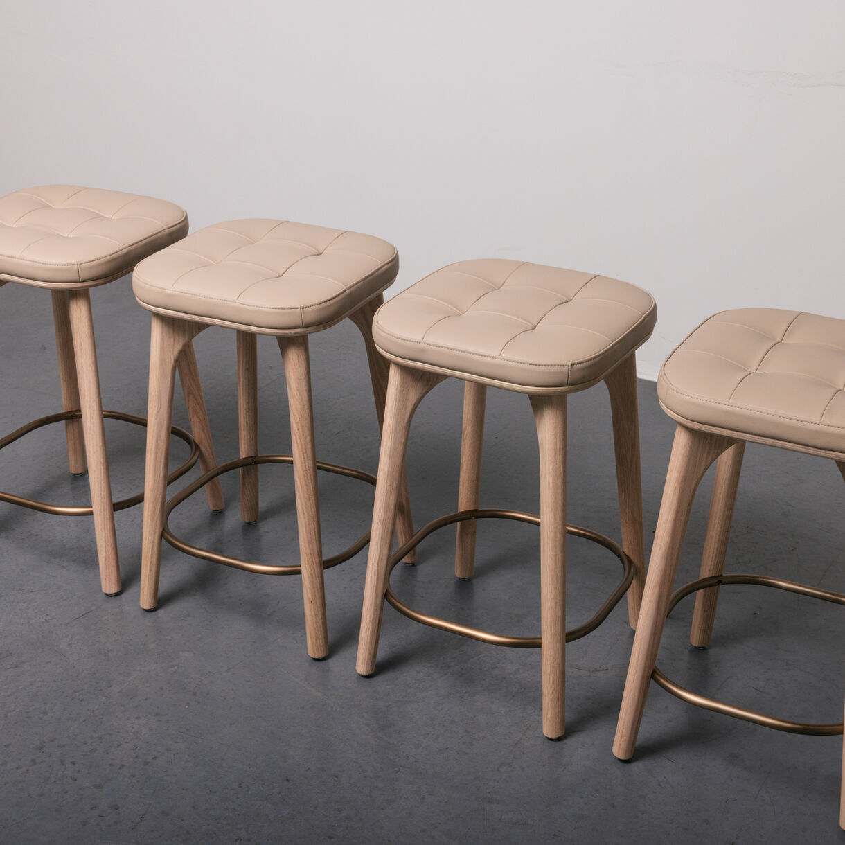 Utility Stool, Counter Height, Natural Oak