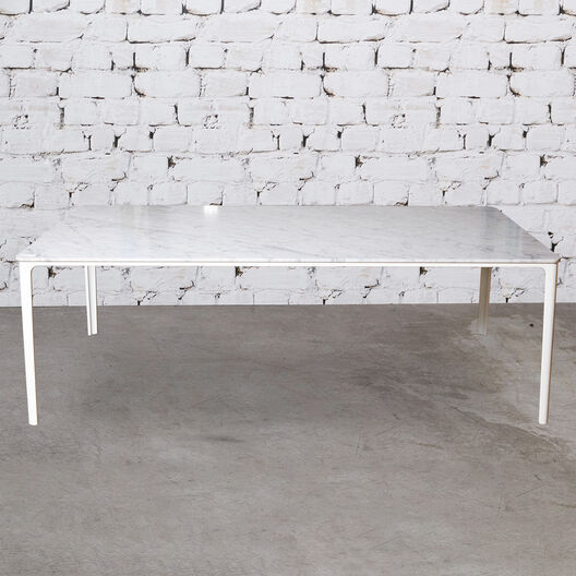 Vitra Plate Dining Table, Marble and White