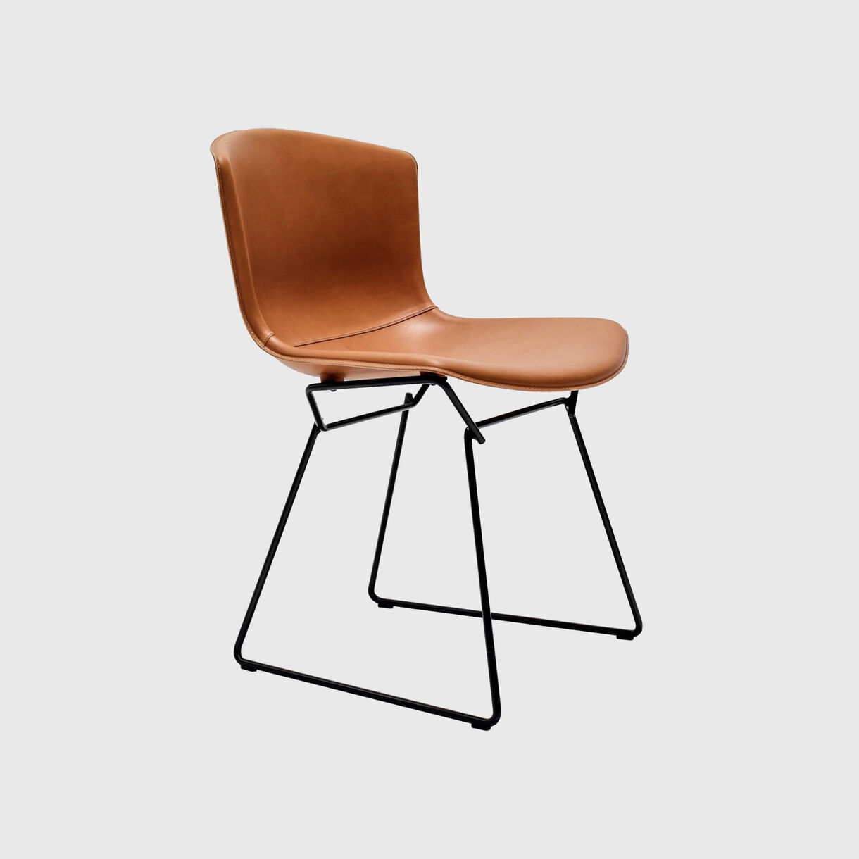 Bertoia Leather Side Chair, Natural Cowhide