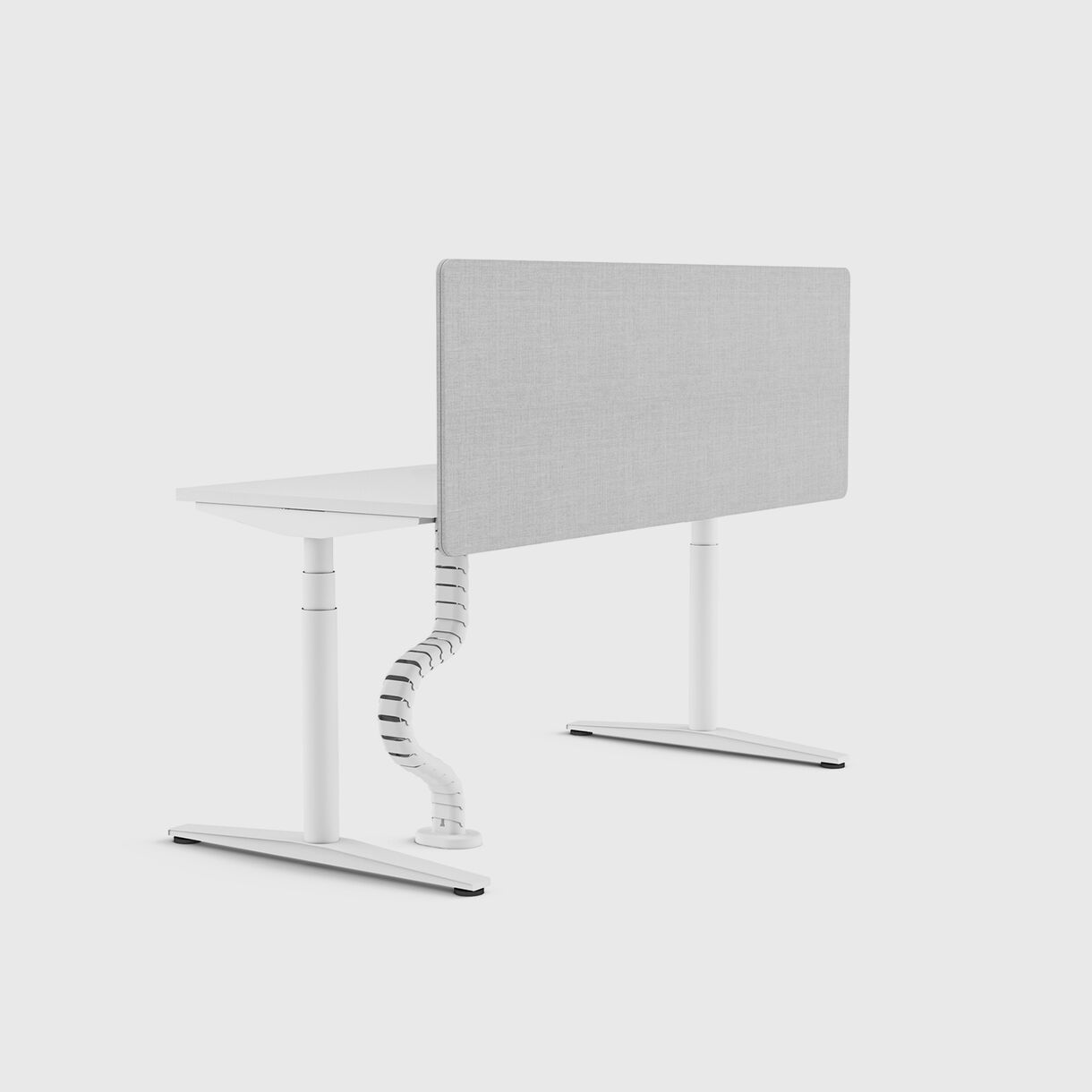 Ratio Single Freestanding Desk, Round Leg