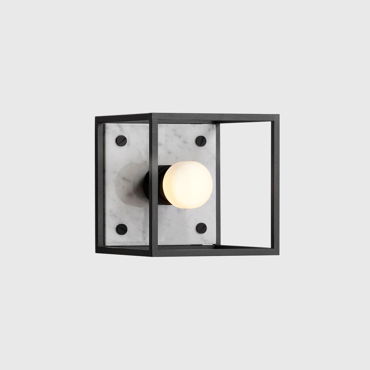 Caged Wall, Small, White Marble