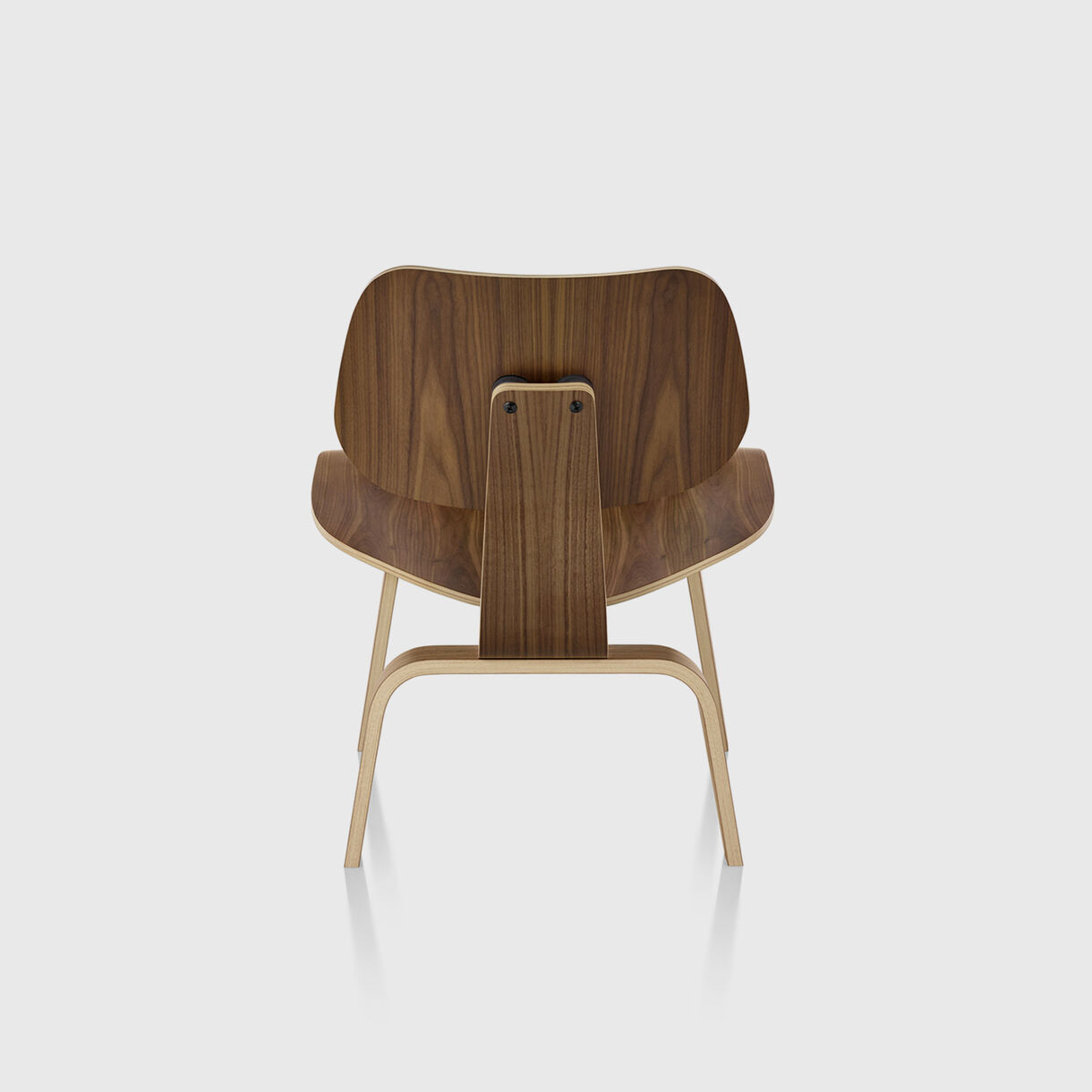 Eames Moulded Plywood Lounge Chair, Wood Base, Walnut