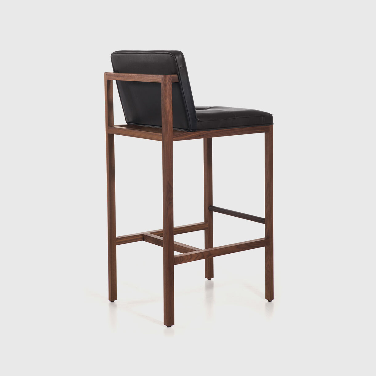 Wood Frame Stool, Bar, Walnut (WN), Coach, Black (99999)