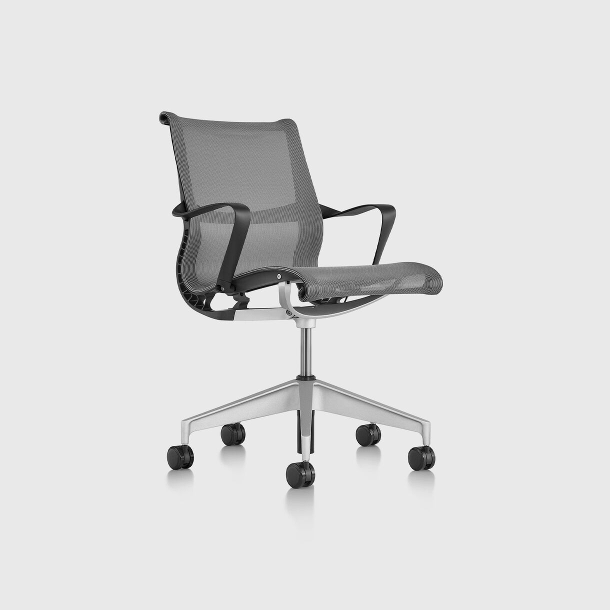 Setu Chair - Graphite, Graphite Frame, Silver Alloy Base