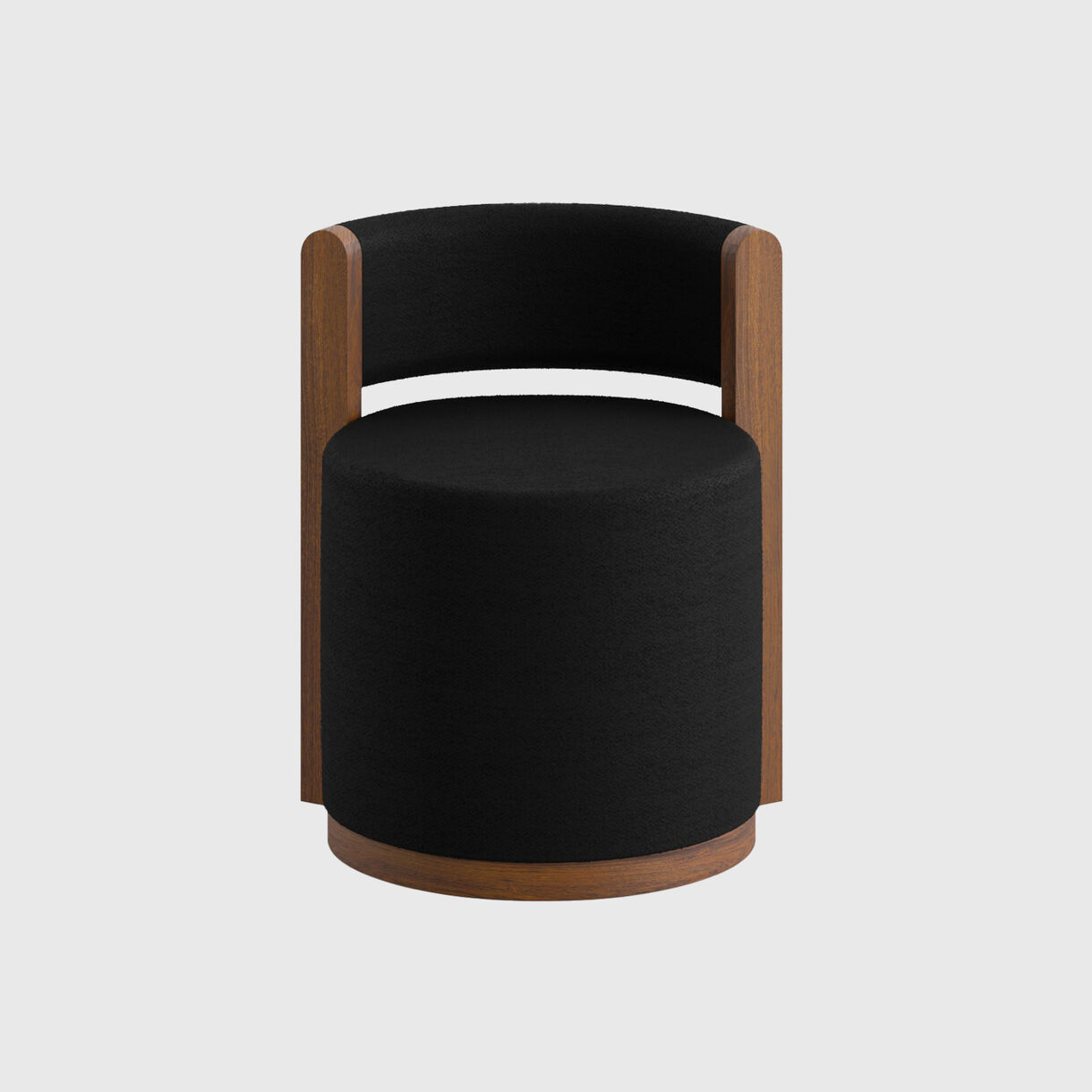 Alde Club Chair, Chocolate Oak, Loupo Black
