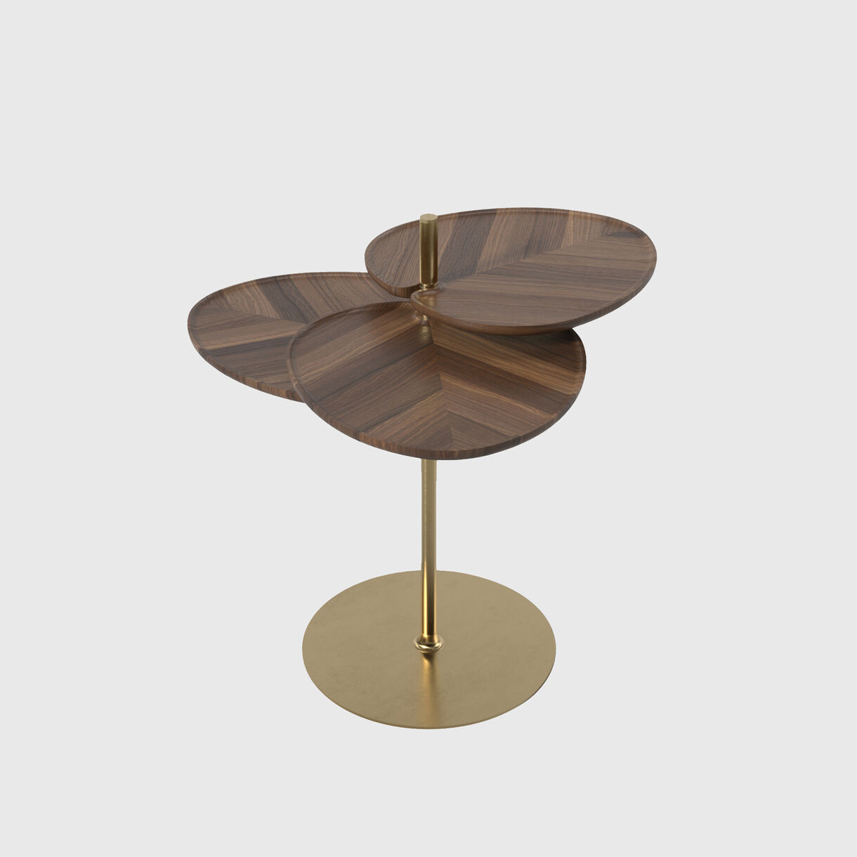 Leaf-3 Side Table, Walnut