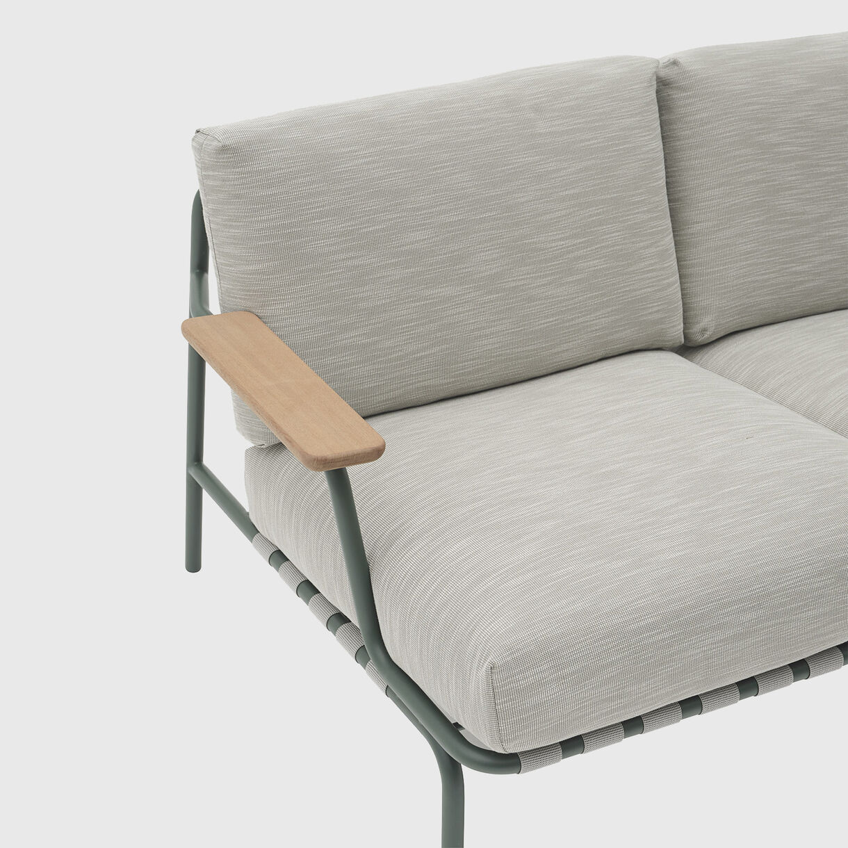 Settle 2 Seater Sofa, Ribbed Weave 2, Dark Green