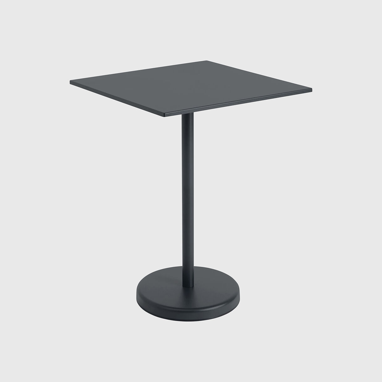 Linear Steel High Cafe Table, Low, Black