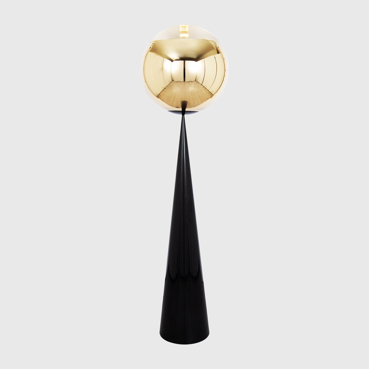 Mirror Ball Cone Fat Floor Lamp, &Oslash; 500mm, Gold